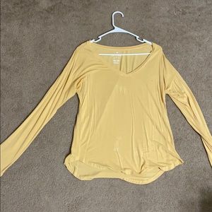 Soft and sexy yellow long sleeve tee